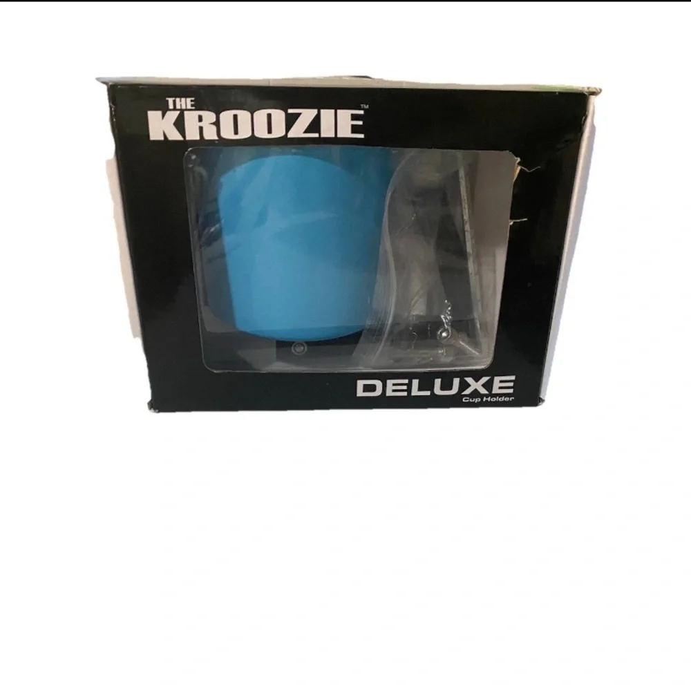 The Kroozie Deluxe Blue Cup Holder For Bikes Wheelchairs Golf Cart Boat